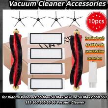 Accessory Kit For Xiaomi Roborock S5 Max S6 Max S6 Pure S6 MaxV S50 S51 S55 S60 S65 S5 S6 Vacuum Cleaner, Replacement Parts For Roborock Main Brush, HEPA Filter, Side Brushes, Wipes