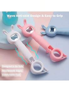 Bottle Opener Can Opener Jar Opener For Weak Hands, Cute 4-In-1 Multi Function Beer Opener For Seniors With Arthritis/Child Gift - Random Color - View 5