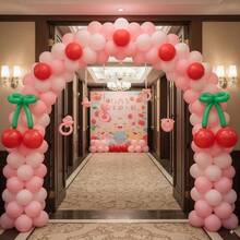 115Pcs Cherry Balloon Garland Arch Kit With Pink, Red And White Balloons For Birthday Party, Baby Shower, Wedding, Bridal Party, Christmas New Year Decoration - Multicolor - View 5