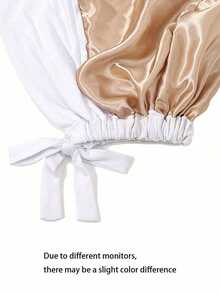 1 Stück Damen einfarbiges Stirnband mit Bindeband und elastischem Kordelzug mit Futter