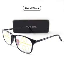 Ochelari de citit multifocali progresivi, ramă din material TR, design modern, potriviți pentru bărbați și femei - alb - Vizualizare 17