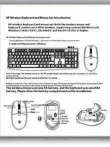 HP Black 108-Key Wireless Keyboard And Mouse Combination, 2.4G Full-Size Ergonomic Computer Keyboard, Mouse 3-Level DPI Adjustable, Office-Specific Classic Appearance Keyboard And Mouse Set - 黑色 - 查看 12