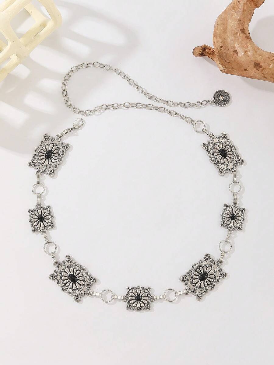 1pc Women's Rhinestone Embellished Casual Belt, Fashion Versatile Full Crystal Studded Leather Belt Decor For Dress, Jeans, Beach, Cartoon, Starry Print, Suitable For Spring, Summer, Autumn, Winter