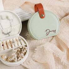 Personalized Name Travel Jewelry Box, Mother's Day Gift, Valentine's Day Gift, Simple Gift For Family And Friends