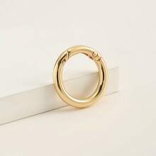 30/20/10pcs Trigger Spring O-Rings, Gold/Silver Metal Keychain Rings, Round Clasp Clips, Suitable For Keychains, Bags, Key Chains, DIY Crafts, Jewelry Making Clasps And Hooks - Multicolor - View 9