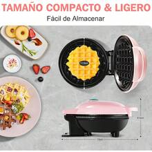 Mini Máquina para Hacer Waffles Compacta y Antiadherente, 4 Pulgadas - 1 - Ver 4