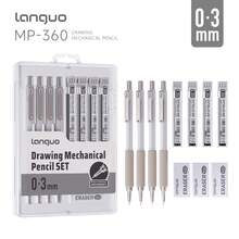 Lápices mecánicos de arte premium Languo con borradores, punta (0.3/0.5/0.7/0.9 mm), con minas de lápiz, lápices mecánicos a granel para útiles escolares u oficina, escritura de artista, dibujo, boceto - Multicolor - Ver 23