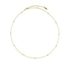 Choker - Gargantilla - 90s - Choker diseño bolita o flecha - Chapa de oro Premium - Ajustable - Tutti Joyería Artesanal (Bolita) - Bolita - Ver 9