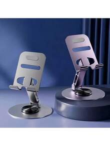 Soporte de teléfono móvil ajustable de aluminio de 360° giratorio - Ajuste universal, portátil y diseño ergonómico para una visualización cómoda - Morado - Ver 1