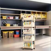 Chariot de rangement multifonctionnel en plastique avec roulettes, organisateur à plusieurs niveaux, adapté à la chambre, à la cuisine, à la salle de bain et au salon - 1 - Voir 4