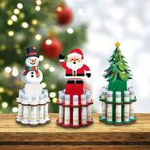 3 PiecesWooden Christmas Money Holder With 10 Holes, Festive Ornament Dispenser For Winter Party Decor – Perfect Gift Idea (Christmas/Valentine's/Thanksgiving) & Accessories, Christmas Decor