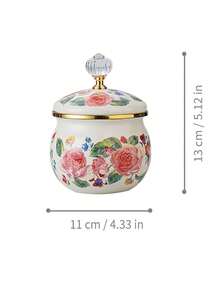 1pc Rose Enamel Teapot, Kettle, Large Capacity Teapot, Suitable For Gas Stove And Induction Cooktop, Universal Tabletop Decorative Enamel Teapot - Rose Enamel Pot - View 14