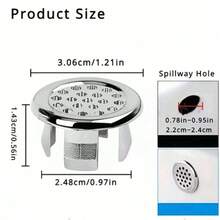 2/4/6pcs Plastic Bathroom Kitchen Sink, Replacement Of Overflow Cover Ring Insert, Chrome Hole Circular Drainage Cover, Sink Accessories, There Are 3 Different Overflow Methods With Different Specifications. Please Note That The Packaging Specifications Include 6 Pieces, 4 Pieces, And 2 Pieces. This Product Is Not A Universal Model. Please Confirm If The Product Size Is Suitable Before Purchasing