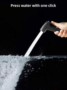 1 Set Toilet Bidet Sprayer Kit, High Pressure Faucet Attachment, Handheld Bidet Sprayer, Adjustable Bidet Toilet Sprayer With Hose And Base For Bathroom Cleaning Bathroom Accessories Bathroom Tools - Black - View 4