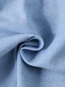 Bộ trang phục mùa hè cho bé gái - Áo denim nhún bèo không tay kết hợp với quần short denim giặt thường ngày viền ren, thích hợp cho du lịch mùa hè, đi biển hoặc mặc hàng ngày - Rửa nhẹ - Xem 8