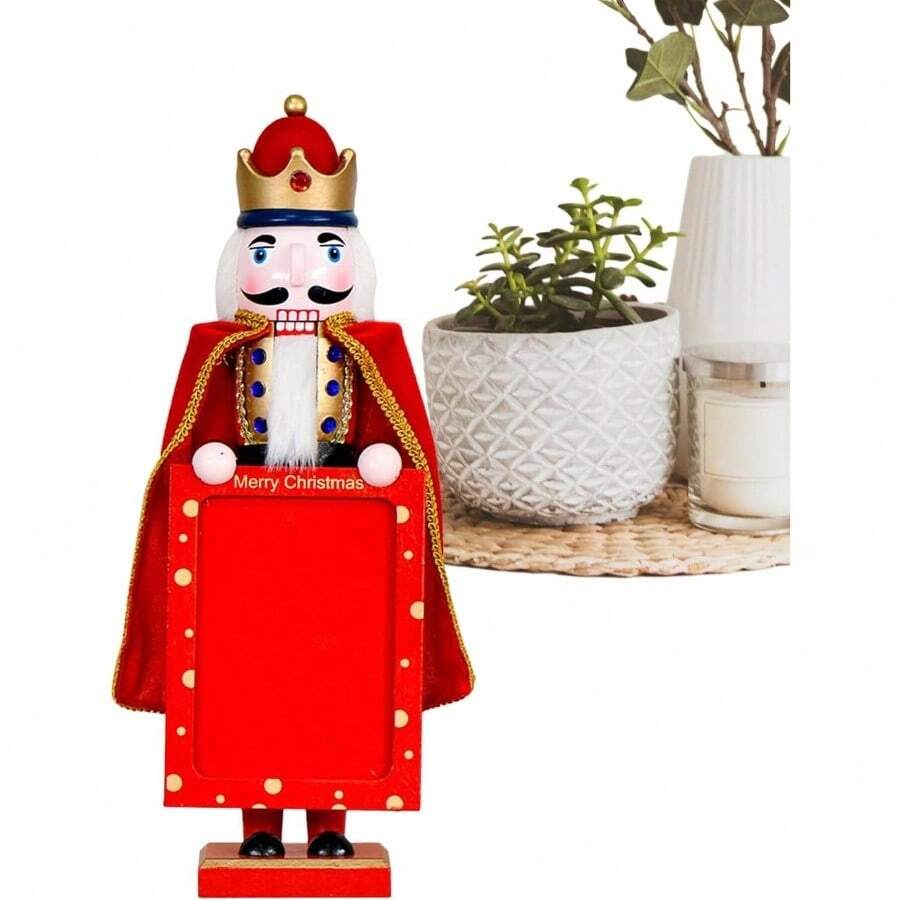 Adorno De Cascanueces De Navidad, Cascanueces Decorativo De Madera, Adorno Estatua del Rey De Mesa De Madera Colores, Traen Buena Suerte A Su, para La Mesa del Dormitorio, La Residencia Estudiante - inicial - Ver 1