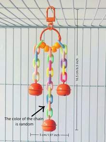 1 szt. akrylowa zabawka dzwonek dla papugi, zawieszka do klatki dla ptaków, zabawka dzwonek do gryzienia ptaków, uspokajająca zabawka dzwonek, dekoracyjna zawieszka do klatki dla ptaków, artykuły dla ptaków