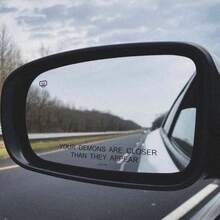 Your Demons Are Closer Than They Look, Mirror Decals, Car Mirror Stickers, Car Decoration Stickers - one-size - View 4