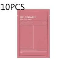 1/3/5/10片装胶原蛋白睡眠面膜，面部护理，保湿，提亮肤色，面膜，晒后修复，减少皱纹，护肤，焕发光彩，减少皱纹，提升弹性和光泽！适合所有肤质。