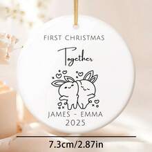 1 pieza Adorno personalizado de Primera Navidad, regalo de Navidad, regalo de Acción de Gracias, decoración del hogar