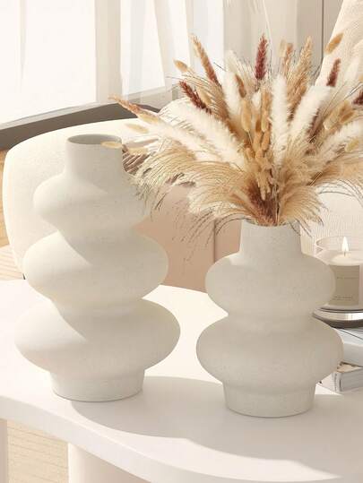 Piece Of Nordic Ins Circle Ceramic Vase Home ation, Creative Living Room TV Cabinet Porch Flower Arrangement ation Ornaments Glass view 4