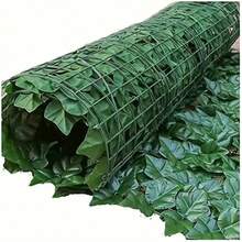 قطعة واحدة من السياج الاصطناعي الدائم الخضرة من أوراق الأفيري، سياج مزيف، ديكور الشرفة والفناء، نباتات خضراء مزيفة، ديكور منزلي طوال العام، بدون حاوية مطلوبة، مناسب للزفاف والخطوبة والربيع والكريسماس وعيد الهالوين والعيد الشكر - أخضر - مشاهدة 8