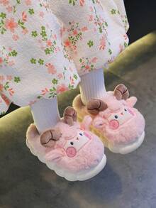 1 Pair Teen Cute Sheep Slippers, Teen's Indoor Slippers