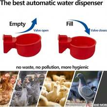 四口自动喂鸡器,包含4个塞子和1个开孔器,耐候可重复使用重力式喂鸡器套装,适用于水桶、圆桶、箱子、食槽等。 - 彩色 - 查看 10