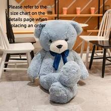 新款高品质美式泰迪熊毛绒玩具，柔软毛绒动物泰迪熊玩偶，情人节生日礼物，趣味家居沙发装饰，儿童睡眠安抚玩偶，送给女朋友的节日礼物（由于批量生产，实物与宣传图片可能存在轻微色差）