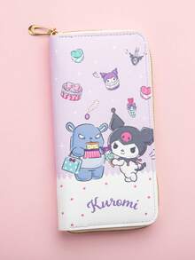 1个儿童钱包，中长款拉链手拿包，卡通风格时尚PU皮革学生钱包零钱包 - 彩色 - 查看 6