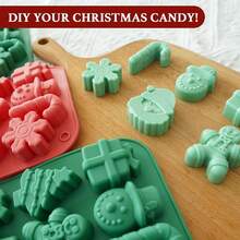 Silicone Cookie Baking Mold Set - Non-Stick Heat-Resistant Cookie Cutters For Oven/Freezer/Dishwasher, Reusable Cake Decorating Tools With 8 Shapes (Snowflake/Star/Heart/Tree Etc.)