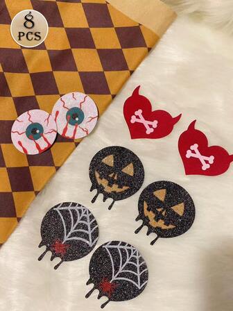 万圣节各式鬼魂、蝙蝠、南瓜乳贴，性感一次性乳贴内衣配件