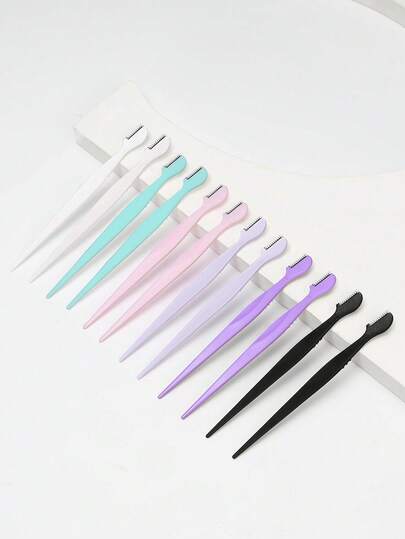 12 حلاقة حواجب من الفولاذ المقاوم للصدأ مع شبكة واقية، ماكينة حلاقة وجه متعددة الوظائف للنساء، ماكينة حلاقة وجه دقيقة للتقشير، ماكينة تشذيب الحواجب للرجال والنساء (متعددة الألوان)