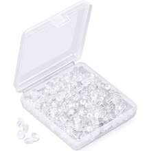 1 Box 300 Pieces / Earring Back Plug DIY Earring Hooded Earring Back Hair Ring Accessories 4mm Women's Fashion Earplugs