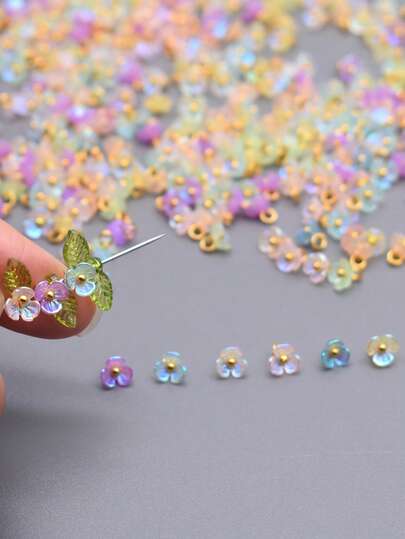 15 piezas de nuevos dijes de resina transparente de 6mm para hacer pulseras y aretes, accesorios DIY