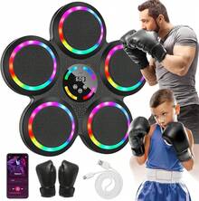 Maquina de Boxeo Musical, Music Boxing Machine con Modos y Volumen Ajustables, con Bluetooth, Apto para Adultos y Niños - Multicolor - Ver 2