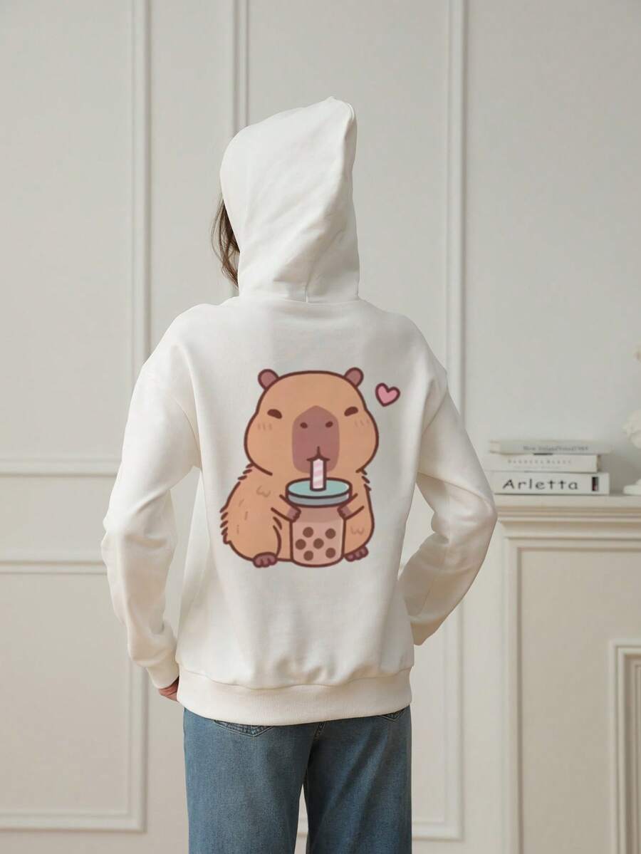1 Stück Mädchen Lässig bedruckter Pullover Hoodie Sweatshirt, warm thermisch gefüttert, Langarm, Herbst/Winter Studentenbekleidung - und bunter Hoodie, um die Fantasie jedes Kindes anzuregen