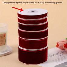 1 szt. 5 jardów luksusowej bordowej aksamitnej wstążki – miękka, jednostronna i trwała, idealna do pakowania prezentów, samodzielnego wyrobu biżuterii, dekoracji choinkowych, aranżacji weselnych i wystroju wnętrz – idealna do rękodzieła i dekoracji, dekoracji walentynkowych, pakowania prezentów