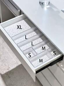 Zestaw przezroczystych tacek/pudełek do przechowywania 1/2/5/6/7 szt., 7 różnych rozmiarów, wielofunkcyjne pudełko na kosmetyki, gadżety, sztućce, odpowiednie do toaletki, kuchni, szuflady biurowej, sypialni, na różne okazje, prezenty świąteczne i noworoczne