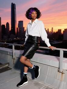 1 Pair Women's Fashion Boots, Slip-On Breathable Mesh Sock Boots, Casual Lightweight Non-Slip Versatile Elevator Ankle Boots