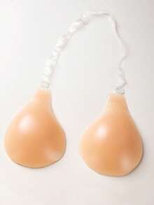 New Silicone Invisible Bra With Adjustable Straps, Non-Slip Design, Lift And Enhance - Apricot - View 4