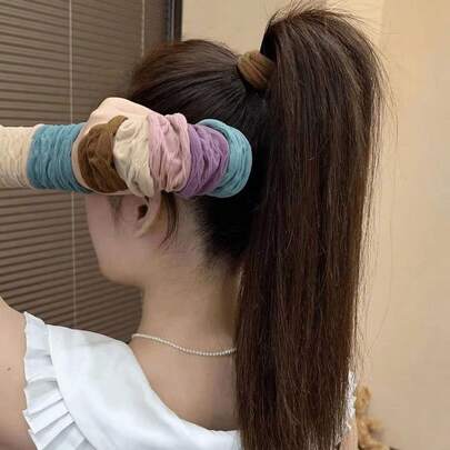 High-Elasticity, Ultra-Wide, Seamless Hair Band, High-End Hair Accessories That Do Not Damage The Hair, Rubber Bands For Girls To Tie High Ponytails, Facial Mask Hair Bands