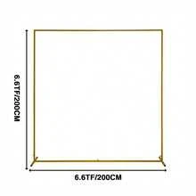 Soporte de arco dorado, arco de boda, soporte de arco de metal cuadrado y rectangular para globos, marco de arco de jardín para boda, fiesta de cumpleaños, decoración de fondo para photocall