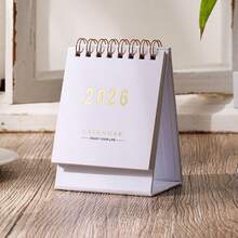 2025-2026 Mini Desk Calendar-Vertical Flap Portable Flip Calendar,Thick Paper Double Line Binding For Home/Office (Random Color, 1pc, Ins Style Seasonal Themes) - 2026 Mini Desk Calendar (random Color, 1 Pc) - View 11