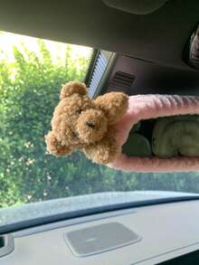 Cute Bear Design Automobile Rearview Mirror Cover, Cartoon Car Interior Decoration Accessories