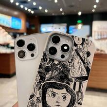 Teléfono móvil con personajes caprichosos, diseñado con bocetos divertidos y colores vibrantes, adecuado para los modelos 16, 15, 14, 13, 12 y 11 Pro, hecho de material TPU y resistente a los golpes. Teléfono para familia, amigos, niños, cumpleaños, primavera, vacaciones, novios, novias y regalos de San Valentín - CZ1 blanco - Ver 2