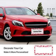 2pcs Patriotic Eagle License Plate Frame, Flag License Plate Frame ABS Material,Fits 6x12 Inch Standard US Size,License Plate Frame America,Comes With Mounting Screws,Flag-Themed Car Modification,Car Accessories Exterior