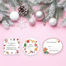 Custom Cardboard, Custom Postcards, Custom Christmas Cards, Custom Greeting Cards, Custom Gift Box Labels, Custom Tags, Custom Wine Labels, Custom Gift Tags, Custom Item Classification Labels, Custom Gift Tags, Party, Birthday, Gathering, Back To School, Independence Day, Beach Party - Christmas Card Paper - View 9