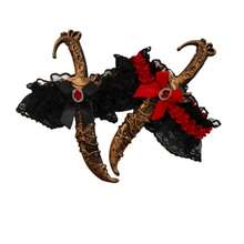 1PC Halloween Medium Adult Makeup Props Pirates Of Caribbean Hat Plastic Knife Sword Black Lace Leg Set