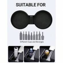 2024 2025 - Alfombrilla para consola central de TPE modelo 3 para accesorios interiores modelo 3 Highland - Portavasos - Ver 5